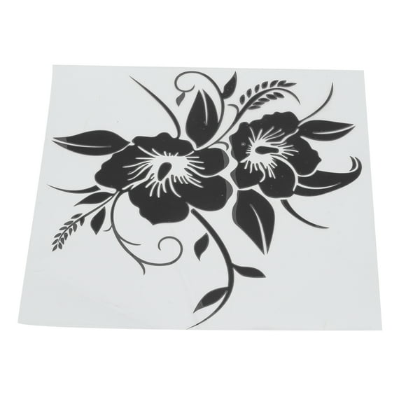 Car Decal, Delicate UV Proof Flower Sticker Universal For Truck For Motorcycle Black