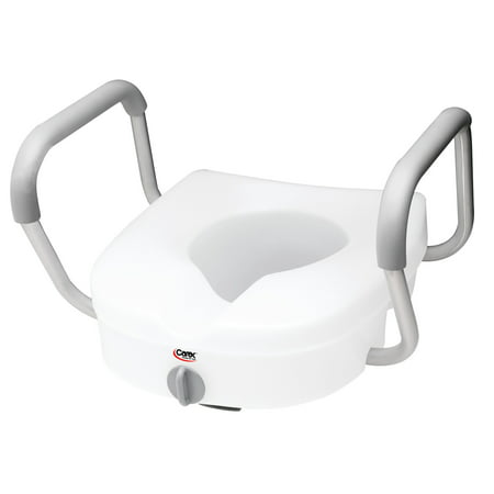 Carex EZ Lock Raised Toilet Seat Riser with Adjustable and Removable