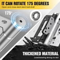 thumbnail image 6 of NOGIS 2 Pack Non-Mortise Door Hinges,5 Inch Self Closing Door Hinges, 175° one-Way Internal Opening, Adjustable Closing Speed and Force (Silver), 6 of 7