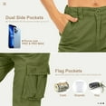thumbnail image 4 of POENTAB Cargo Pants for Women Cotton Work Pant Hiking Trousers with 8 Pockets(No Belt), 4 of 8