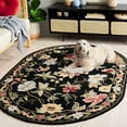 thumbnail image 2 of Safavieh Chelsea Gisselle Bordered Wool Area Rug, Black, 3' x 5' Oval, 2 of 9