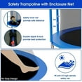 thumbnail image 5 of Soges 1500LBS 16FT Trampoline for Kids and Adults with Basketball Hoop Outdoor Trampoline with Ladder and Safety Enclosure Net Heavy Duty Trampoline Capacity for 6-8 Kids, Blue, 5 of 6