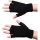 thumbnail image 3 of 4 pares de guantes de invierno de medio dedo, de punto, sin dedos, cálidos y elásticos para hombre, 3 of 5