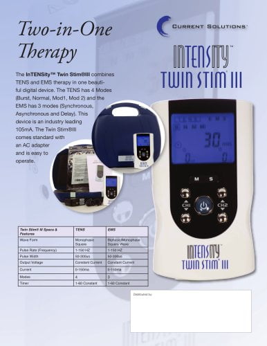 Current Solutions InTENSity Twin Stim III Combo TENS & EMS