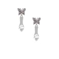 thumbnail image 2 of Delight Jewelry Buddha Hand (Reasoning & Teaching) Silvertone Antiqued Butterfly Post Earrings, 2 of 4