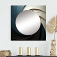 thumbnail image 1 of Designart "Geometric VORTEX I" Abstract Spirals Square Mirror For Wall Decor - Large Beige Square Printed Wall Mirror Art - Square Transitional Mirror - Wall Mounted Square Large Mirror, 1 of 5