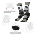 thumbnail image 3 of Cauagu Cartoon Pandas Basketball Print Crew Socks for Women and Men,Adult Athletic Running Socks 1-Pair Sports Socks Work Gear Socks with Moisture Wicking, 3 of 6