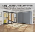 thumbnail image 5 of VIPEK V40C Covered Clothes Rack Heavy Duty Clothing Rack with Cover, Custom Freestanding Closet Portable Wardrobe Closet for Bedroom, Large Black Coset Rack with Grey Upgarded Polyester Cover, 5 of 11