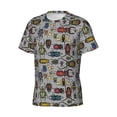 thumbnail image 3 of Yiaed Bright Insects Print Mens Short Sleeve Tight Fit T-Shirt, Crewneck Casual Tee-Large, 3 of 5