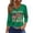 Green, variant on 250 Years American Flag T Shirt Women 250th Anniversary USA 3/4 Sleeve V Neck Button Henley Tops