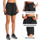 thumbnail image 5 of Shorts deportivos negros Ksmien para mujer de 5" de secado rápido y ligeros, 5 of 5