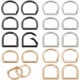 thumbnail image 1 of 18 piezas de 9 estilos de ganchos para llaves con resorte en forma de D, clip semicircular de metal para cinturones, mochilas, bolsos y otros, 3 colores, 1 of 5
