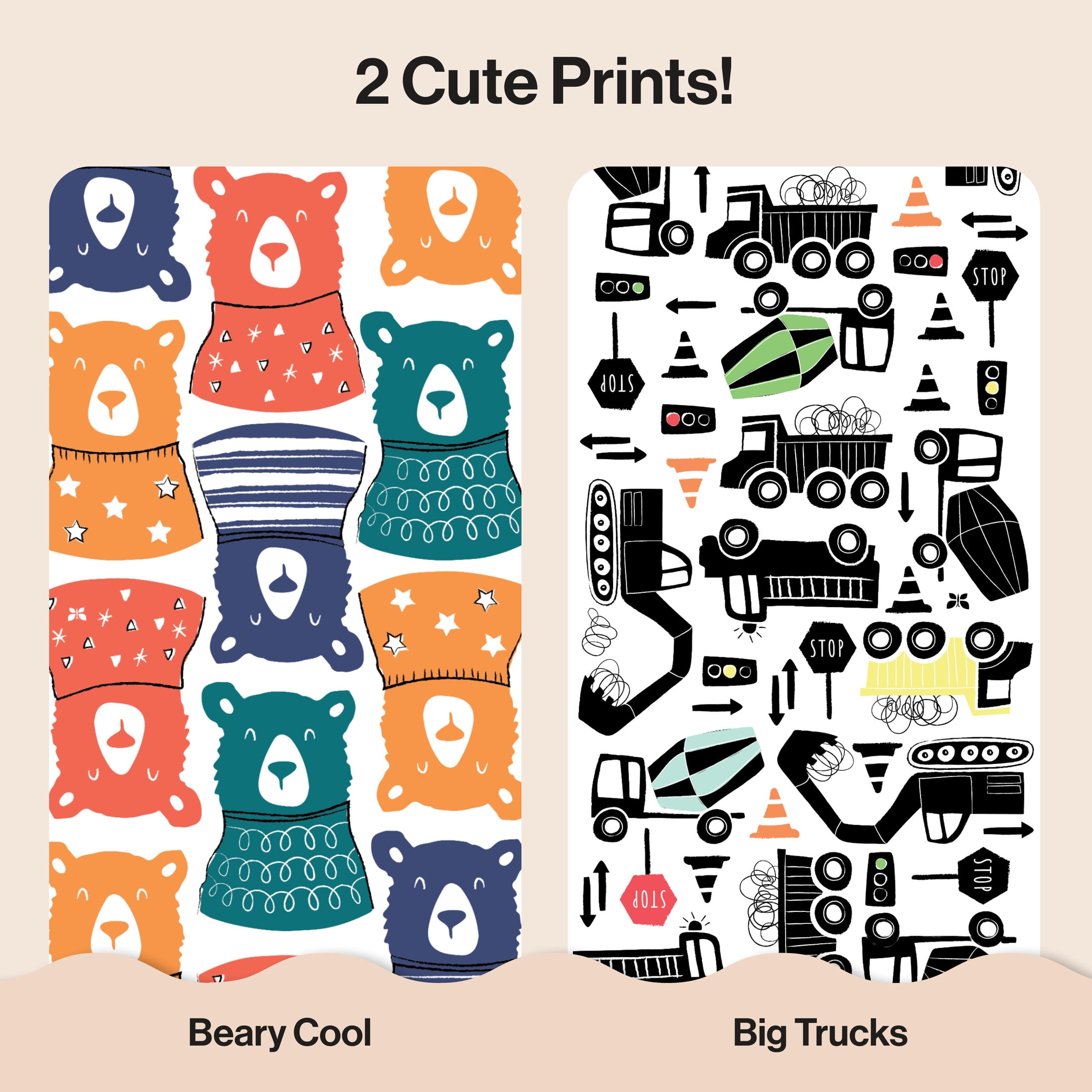 The Honest Company Clean Conscious Diapers® | Up to 100% Leak Protection I Designed to Protect Delicate Skin I Hypoallergenic + Fragrance Free | Beary Cool + Big Trucks, Size 6, 40 Count Club Box