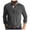 Dark Gray, variant on Mens Casual and Comfortable Polo Shirts Classic Long Sleeve Lapel Quarter Button Shirt with Pocket Wine 8(L)