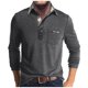 thumbnail image 1 of Blusa y camisa de manga larga con cuello vuelto para hombre, camisa de otoño invierno con botones y bolsillo, camisa de manga larga con cuello vuelto, camisa de poliéster para hombre, 1 of 6