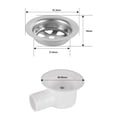thumbnail image 4 of QualitChoice Sink Waste Drain Plug Hole Angle Fitting Easy to Install Premium for RV without Tube without Tube 7.6cm, 4 of 6