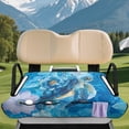 thumbnail image 3 of XYZCANDO Golf Cart Seat with Pockets Terry Cloth, Compatible with Club Car Golf Cart Sports, for EZGO Club Car Seats, Colorful Turtle in Floral Sea, 3 of 8
