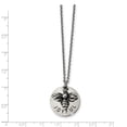 thumbnail image 4 of White Stainless Steel necklace Cable with pendant Themed Black 22 in 1.92 mm, 4 of 4