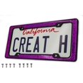thumbnail image 1 of shiyou-Creathome 3D Shining and Neon License Plate Frame from Pure Zinc Alloy Metal Per, 1 of 4