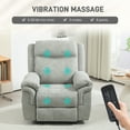 thumbnail image 4 of HOMCOM Fauteuil Inclinable Manuel avec 8 Massages par Vibration, Poches Latérales, Gris, 4 of 10