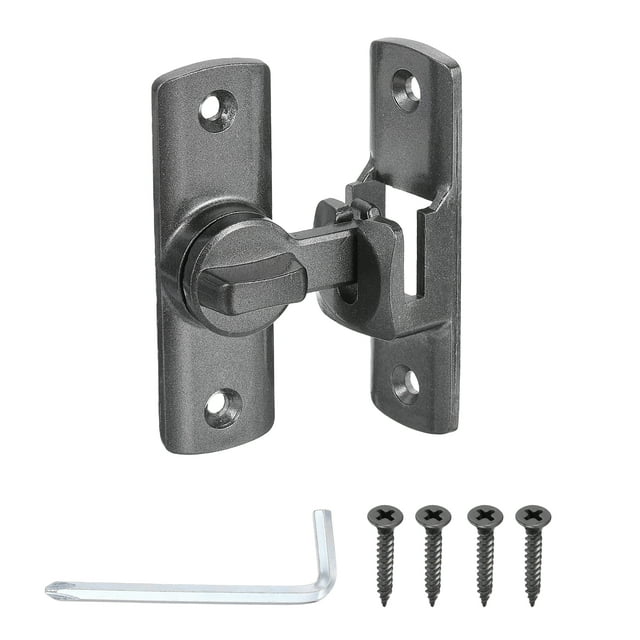 Cerradura de Puerta de Granero Uxcell, Pestillo Deslizante de Seguridad de 90/180 Grados, Gris