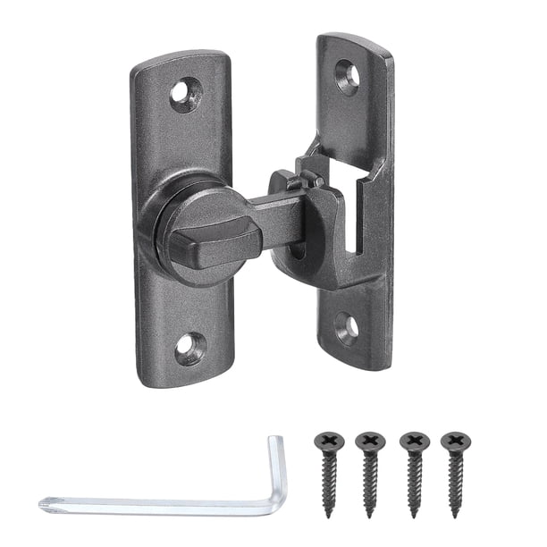Cerradura de Puerta de Granero Uxcell, Pestillo Deslizante de Seguridad de 90/180 Grados, Gris