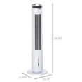 thumbnail image 2 of 3‑In‑1 Evaporative Air Cooler Portable Ice Cooling Swamp Cooler Fan 52° Oscillation 3 Speeds 8H Timer Remote Control 0.5 Gallon Water Tank for Home Office White, 2 of 10
