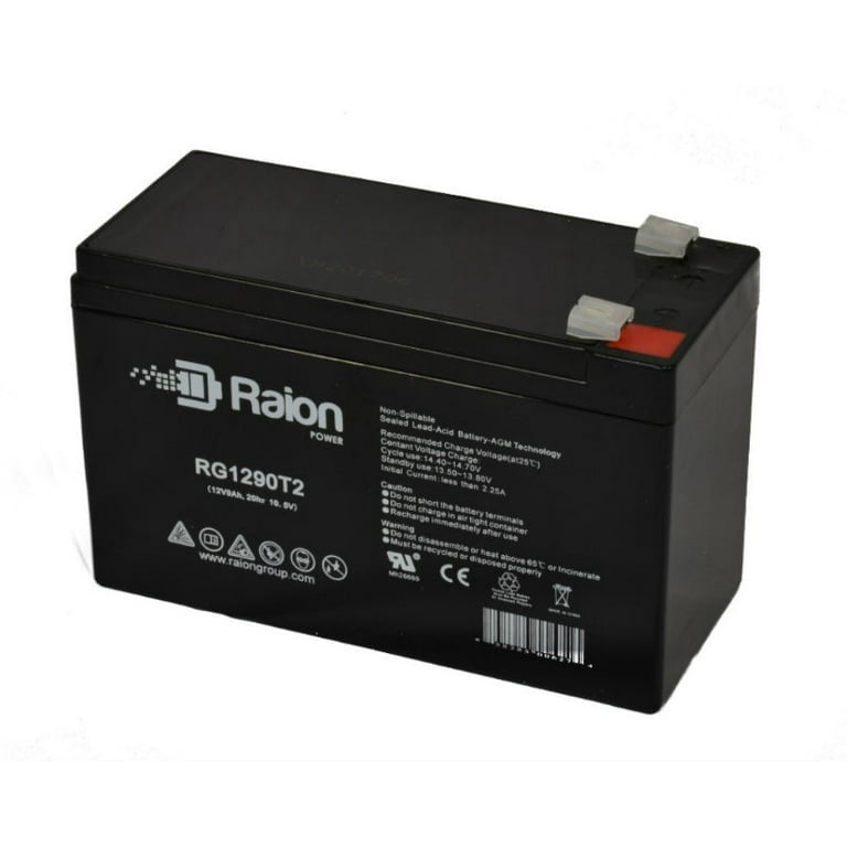Raion Power 12V 9Ah Replacement Battery for Leoch Battery DJW12-9 - 6 Pack  