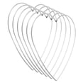thumbnail image 1 of Unique Bargains Dream Catcher Rings, 6 Pcs Metal Heart Shape Macrame Wreath Floral Ring Hoop, Silver, 1 of 6
