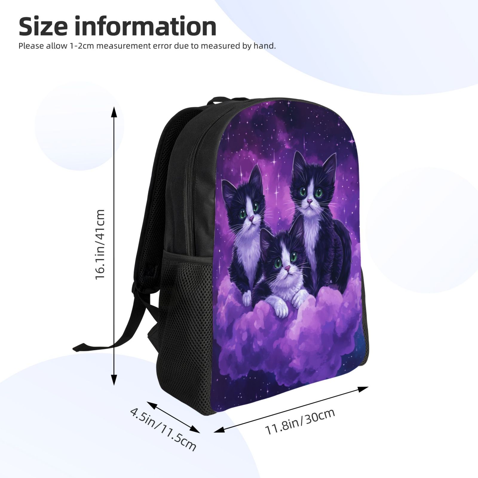 Cat Backpack Double Shoulder Backpack Durable, Spacious, Ergonomic Design for Travel, Work & Outdoor Use