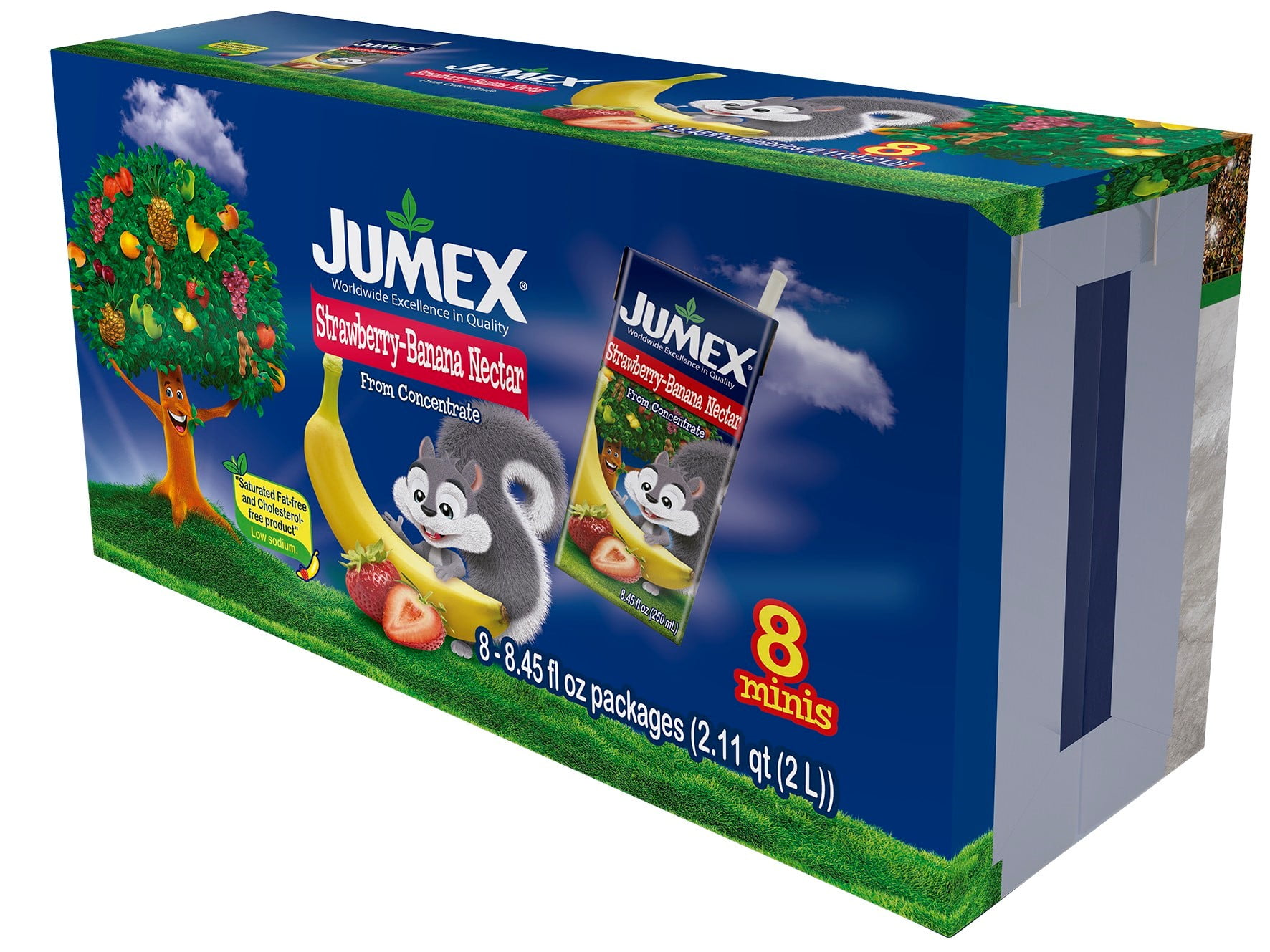 (3 pack) Jumex Strawberry Banana Nectar Juice Boxes, 8.45 fl oz, 8 pack