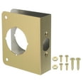 thumbnail image 1 of Placa de refuerzo para puerta Uxcell para reparación y refuerzo de puertas, 1 juego para puerta de 1-3/8" de grosor, tamaño 4-1/2", color oro, 1 of 6