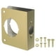 thumbnail image 1 of Placa de refuerzo para puerta Uxcell para reparación y refuerzo de puertas, 1 juego para puerta de 1-3/8" de grosor, tamaño 4-1/2", color oro, 1 of 6