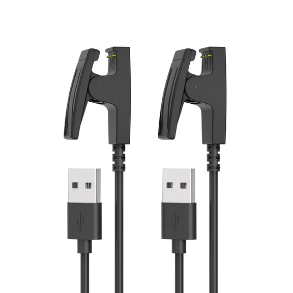 Sinoacc Charger for Garmin Lily/Lily 2, for Forerunner 35/235/230/630/645 Music/735xt, for Approach S20/G10, for Vivomove Hr Watch, Sync Data, 2 Pack (3.3ft/1m)