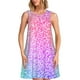 thumbnail image 1 of Fotbe Colorful Glitters Vestido de Verano sin Mangas para Mujer – Vestido Midi Línea A, Estilo Camiseta Floral, Vestido Playero Casual y Fluido, 1 of 7