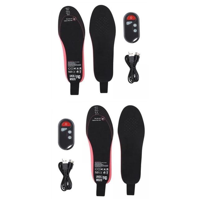 2x Plantillas Eléctricas Calefactables Unisex Calefacción Recargable ejercicio de Invierno Camping Yotijar Plantillas Calefactables Eléctricas
