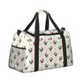 thumbnail image 2 of Balery Christmas Pug Dog Bolsa de Gimnasio para Mujeres, Bolsa de Viaje con Bolsillo Húmedo, Bolsa de Fin de Semana para Mujeres, Bolsa de Viaje Resistente al Agua, 2 of 7