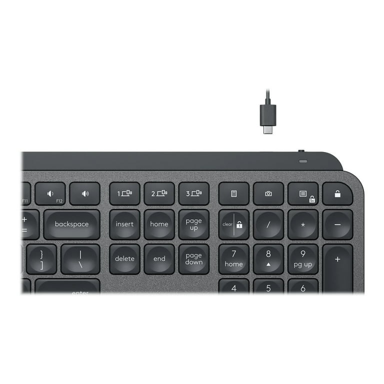  Logitech MX Keys Wireless Illuminated Keyboard, Quiet  Perfect-Stroke Keys, Logi Bolt Technology, Bluetooth, Rechargeable,  Globally Certified, Windows/Mac/Chrome/Linux - Graphite : Electronics