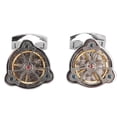 thumbnail image 4 of Gemelos de camisa Bling Bling para hombre de metal francés retro resistentes y duraderos, 4 of 14