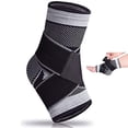 thumbnail image 7 of Ankle Brace for Men Women Compression Ankle Support with Strap Ankle Wraps for Sprain Achilles Tendon Pain Relief Sports, 7 of 7