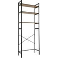 thumbnail image 6 of 3 Tier Over The Washer and Dryer Storage Shelf, Freestanding Rack with Adjustable Feet Bathroom Storage Rack Wooden Laundry Shelf Organizer Oak for Bathroom, 6 of 16