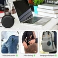 thumbnail image 3 of Headphone case, small round pocket headphone travel case Zipper headphone storage case - black, 3 of 6
