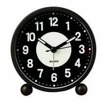 DESIGNICE Glow-In-The-Dark Non-Ticking Alarm Clock for Bedroom Decor,Bedroom Clock
