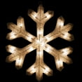 thumbnail image 2 of Northlight 20" Lighted Silver Tinsel Snowflake Christmas Window Decor, 2 of 3
