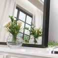thumbnail image 5 of MAYEERTY 30×28in Modern Arched Aluminum Alloy Black Framed Hanging Mirror, Wall-Mounted for Vanity & Sink, 5 of 9