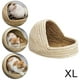 thumbnail image 2 of Casa para conejos tejida a mano, nido de paja transpirable de hierba natural para hámster XL 38x28x21cm, 2 of 6