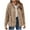 Beige, variant on Lovskoo Womens Button Fuzzy Fleece Jacket Winter Solid Color Plush Long Sleeves Lapel Fluffy Coats Outerwear with Pocket White