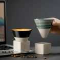 thumbnail image 3 of 1pc Retro Japanese Triangular Cone Shape Pottery Tea Coffee Cup Pull Ceramic Mug Rough Latte Porcelain Cup For Home Office, 3 of 10