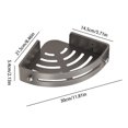 thumbnail image 2 of Shower Corner Shelf, Shower Organizer Shelf, No Drilling Water Resistant Rustproof Adjustable Quick Installation Shower Rack Corner For Bathroom Organizers And Storage, 2 of 9