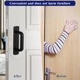thumbnail image 4 of 2 Pack No Drill Cabinet Handles Large White Self-Adhesive Door Pulls for Wardrobe, Shower & Sliding Closet Doors Flat Drawer Handles for Exterior Doors & Windows By Topboutique, 4 of 6
